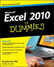 Microsoft Excel 2010 For Dummies - Cover