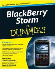 BlackBerry Storm For Dummies - Cover