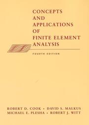 Concepts and Applications of Finite Element Analysis - Cover