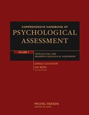 Comprehensive Handbook of Psychological Assessment 1