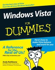 Windows Vista For Dummies - Cover