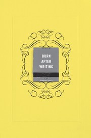 Burn After Writing (Yellow)