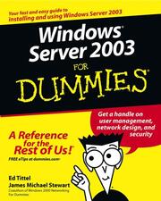 Windows .NET Server For Dummies
