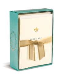 Boxed Notes: Thank You Fleur de Lis - Gruß- und Geschenkkartenbox mit Kuverts: Dankeschön mit Fleur-de-Lis