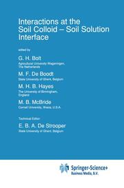 Interactions at the Soil Colloid-Soil Solution Interface