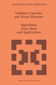 Algorithms: Main Ideas and Applications