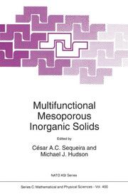 Multifunctional Mesoporous Inorganic Solids - Cover