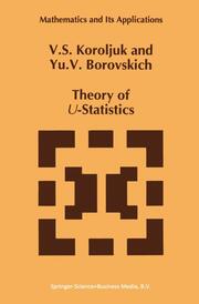 Theory of U-Statistics - Cover