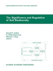The Significance and Regulation of Soil Biodiversity - Cover