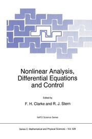 Nonlinear Analysis, Differential Equations and Control