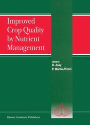 Improved Crop Quality by Nutrient Management - Cover