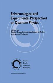Epistemological and Experimental Perspectives on Quantum Physics - Cover
