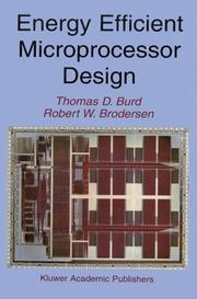 Energy Efficient Microprocessor Design - Cover