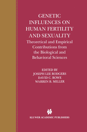 Genetic Influences on Human Fertility and Sexuality - Cover