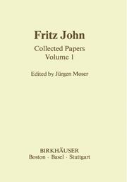 Fritz John: Collected Papers 1