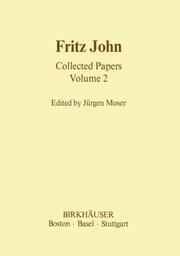Fritz John: Collected Papers