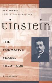 Einstein the Formative Years, 1879-1909