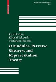 D-Modules, Perverse Sheaves and Representation Theory - Cover