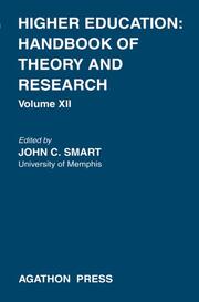 Higher Education: Handbook of Theory and Research, Volume XII - Cover