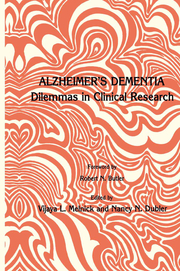 Alzheimers Dementia - Cover