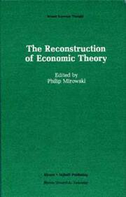 The Reconstruction of Economic Theory