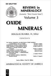 Oxide Minerals - Cover