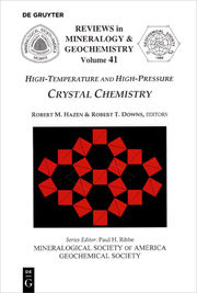 High-Temperature and High Pressure Crystal Chemistry - Cover