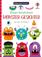 Usborne Minis - Sticker-Kreativbuch: Monster-Gesichter - Cover
