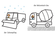 Kleine Kreativ-Werkstatt - Ganz einfach ausmalen: Lastwagen - Illustrationen 2
