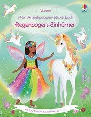 Mein Anziehpuppen-Stickerbuch: Regenbogen-Einhörner - Cover