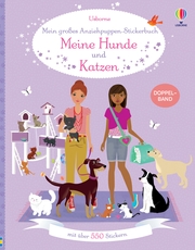 Mein großes Anziehpuppen-Stickerbuch: Meine Hunde und Katzen - Cover