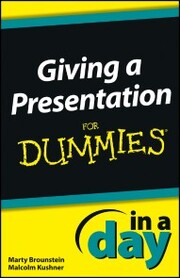 Giving a Presentation In a Day For Dummies - Cover