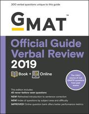 GMAT Official Guide Verbal Review 2019 - Cover