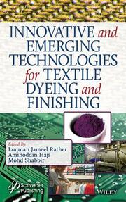 Innovative and Emerging Technologies for Textile Dyeing and Finishing - Cover