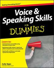 Voice and Speaking Skills For Dummies - Cover