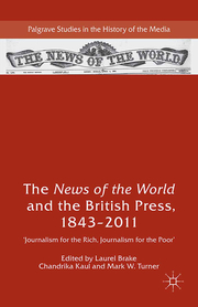 The News of the World and the British Press, 1843-2011 - Cover