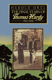 The Final Years of Thomas Hardy, 1912-1928 - Cover