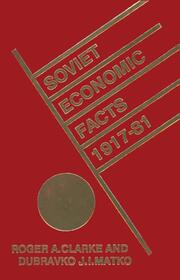 Soviet Economic Facts, 1917-81 - Cover
