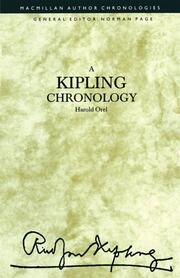 A Kipling Chronology - Cover