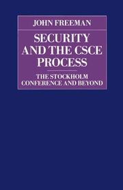 Security and the CSCE Process - Cover