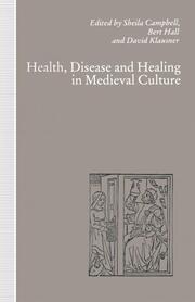 Health, Disease and Healing in Medieval Culture - Cover