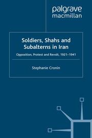 Soldiers, Shahs and Subalterns in Iran - Cover