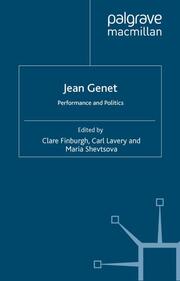 Jean Genet: Performance and Politics - Cover