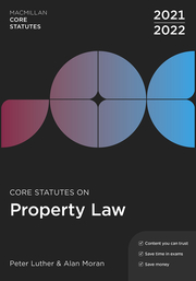 Core Statutes on Property Law 2021-22 - Cover