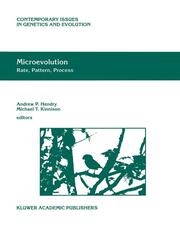 Microevolution - Rate, Pattern, Process