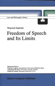 Freedom of Speech and Its Limits - Cover