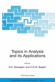 Topics in Analysis and its Applications - Cover