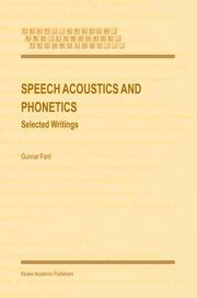 Speech Acoustics and Phonetics - Cover