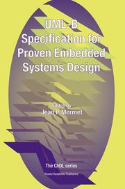 UML-B Specification for Proven Embedded Systems Design - Cover