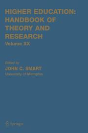 Higher Education: Handbook of Theory and Research 20 - Cover